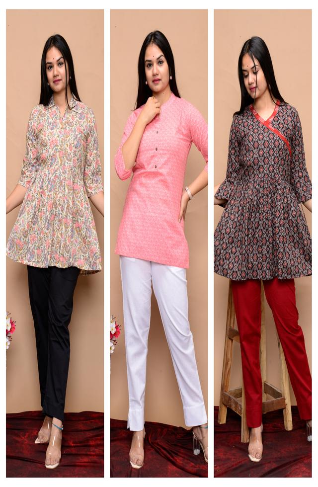 Printed Short Kurti Combo