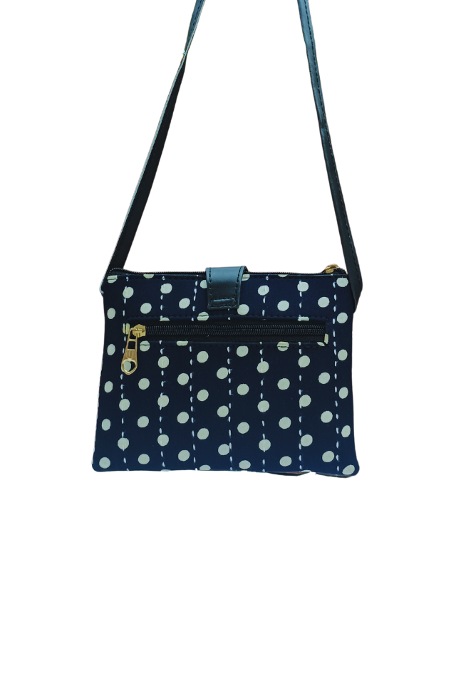 Mini Blue Printed Handbag