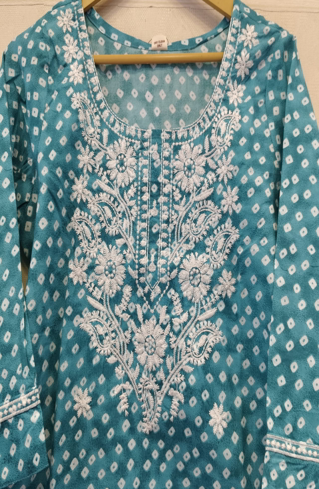 Teal Short Kurti