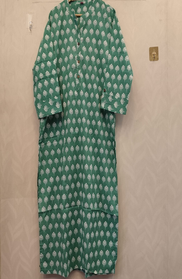 Light Green Long Kurti For Women