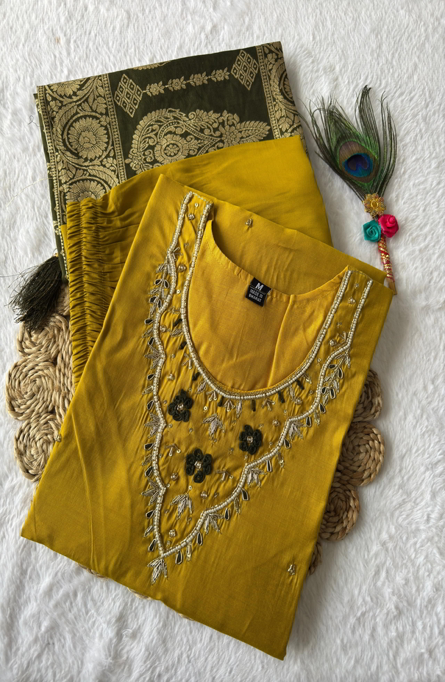 Trendy Mustard Suit Set