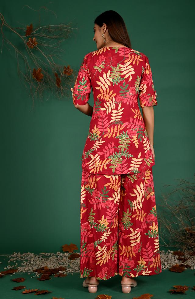 pWomen Stylish Floral Printed Co-Ord Set